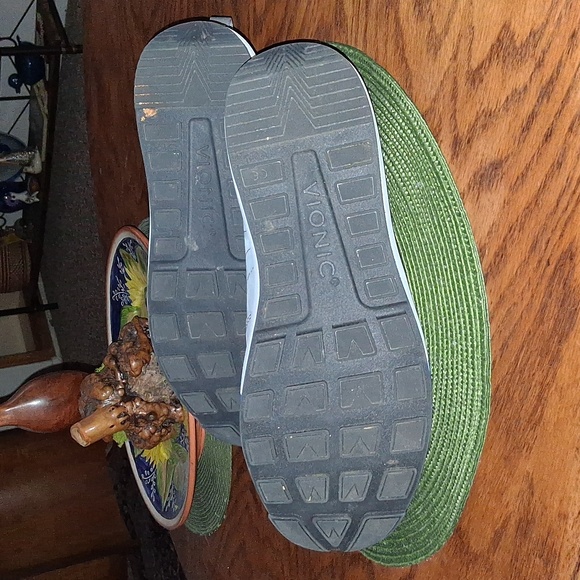 Vionic Trent Gray Blue Leather Comfort Stretch Slip-on Sneakers Size 13 - Picture 9 of 10